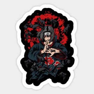 Itachi Genjutsu Anime Fanart Sticker